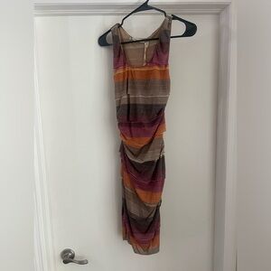 CHELSEA & VIOLET Ruched Lined Knit Dress Size XSmall. Multicolor